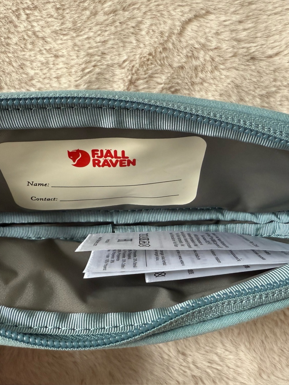Fjallraven Kanken Pencil Case Glasses Case Frosted Sky Blue - Picture 2 of 6